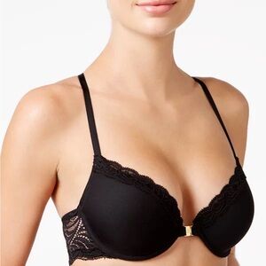 Natori 735023 Feathers
Front Close, Racerback T-
Back Mesh Bra Black,
34DDD